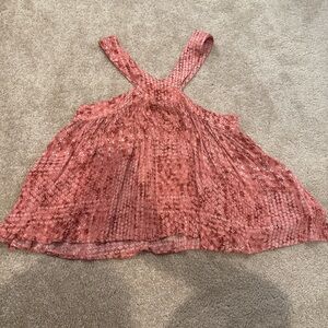 BB Dakota Sleeveless Printed Top in Dusty Rose